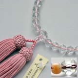 画像: 仏壇供養に不可欠：京都数珠製造卸組合・女性用・京カット・ピンクサンゴ仕立