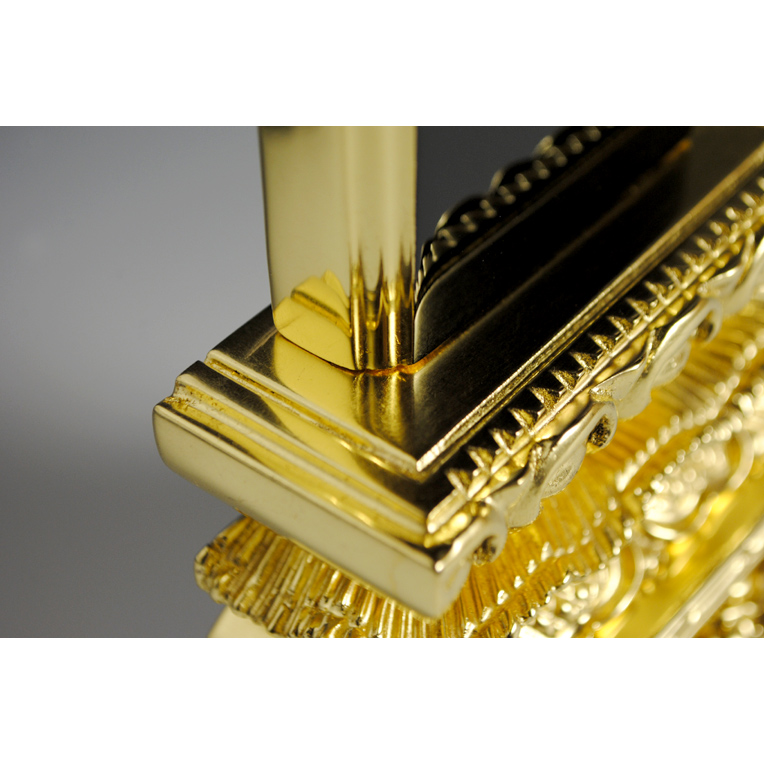 画像: 塗り位牌　三方金猫丸5.0寸