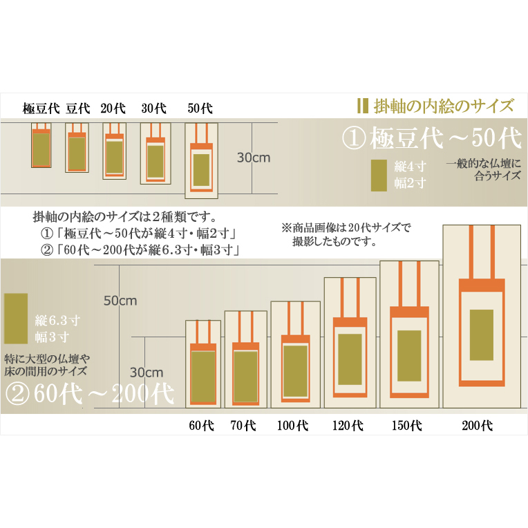 画像3: 浄土真宗・西本願寺派【掛軸：もくらん金本紙　ご本尊のみ　200代】壇用掛け軸