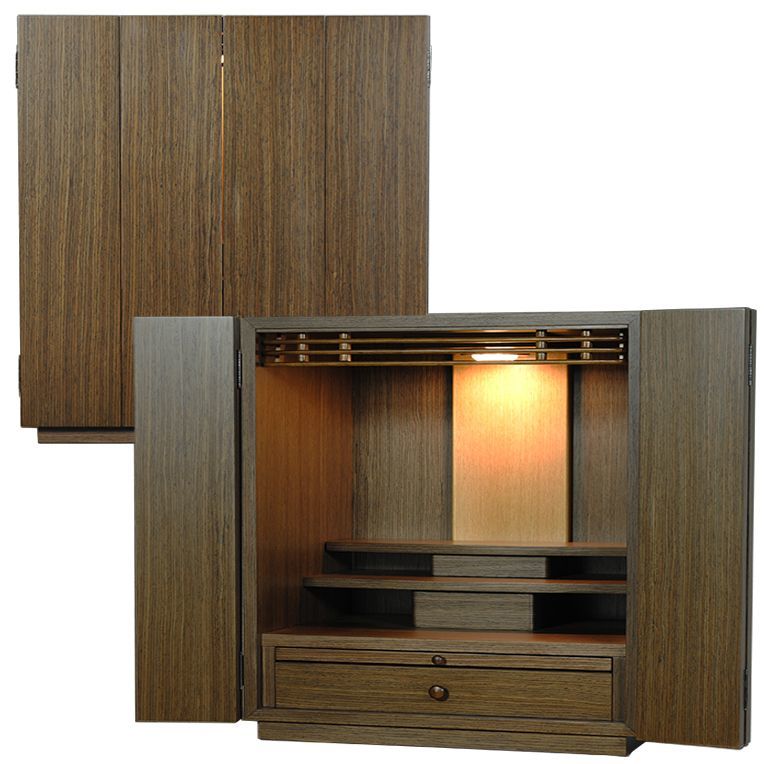 画像3: 【ご本尊＋陶器仏具セット＋りんセット＋掛軸留め】仏具込み価格でお得・ミニモダン仏壇【初音・仏具込み】18号ワイド型・ダーク色