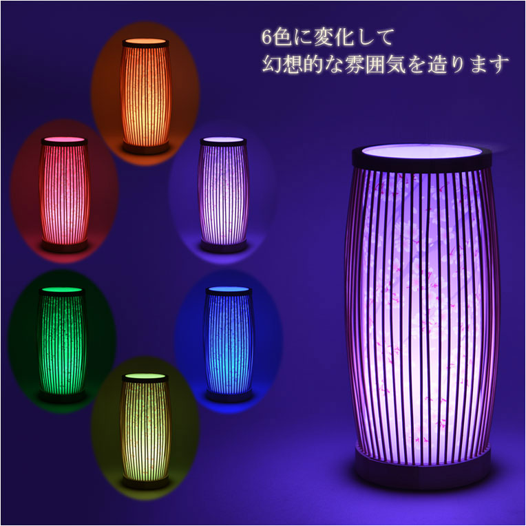画像3: 盆提灯【岐阜提灯　レインボーLED・天然竹材：花扇（はなおうぎ）桜柄】お盆用品 仏具 お盆 初盆 提灯 新盆 お盆飾り 虹色LED　送料無料