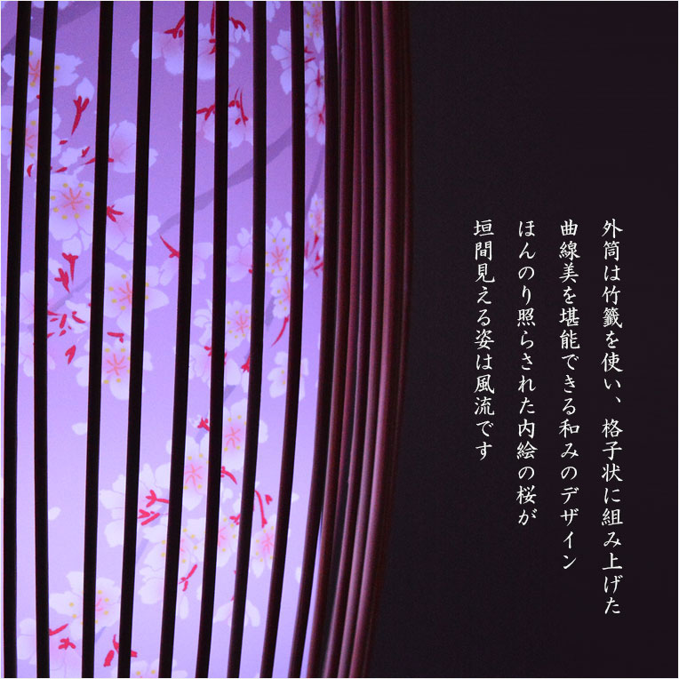 画像5: 盆提灯【岐阜提灯　レインボーLED・天然竹材：花扇（はなおうぎ）桜柄】お盆用品 仏具 お盆 初盆 提灯 新盆 お盆飾り 虹色LED　送料無料