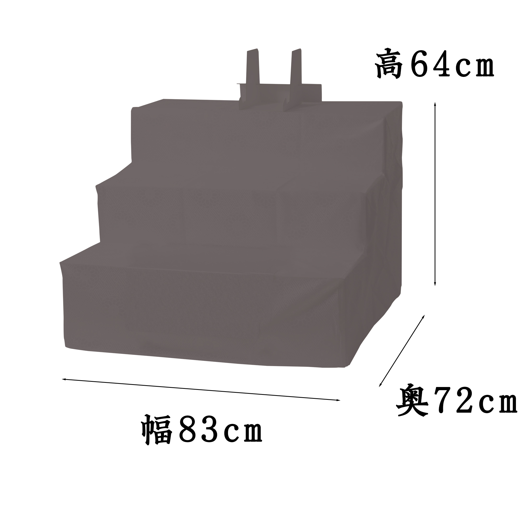 画像3: お盆用品【盆棚（精霊棚）：段ボール祭壇　香華（こうげ）3段 83cm幅（7月12日より新サイズ）　段布・写真立付 】工具不要・組立式　祭壇　法要　仏事　新盆　初盆　お盆飾り　盆提灯
