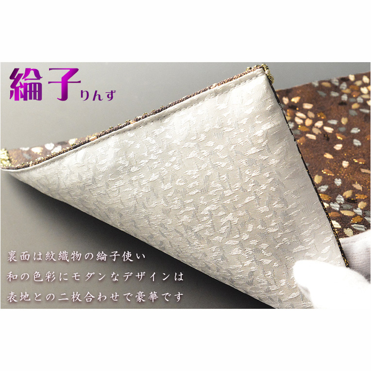 画像5: 国産仏具【桐生織・金襴仕立　モダンな防炎マット：煌雅（こうが）金銀桜】仏壇用具　現代調仏具　ネコポス送料無料