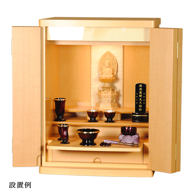 画像15: 国産ミニモダン仏壇【ソナタ20号：シルパーハート材】選べる2色　シンプル・おしゃれ ・小型 ・コンパクト　送料無料