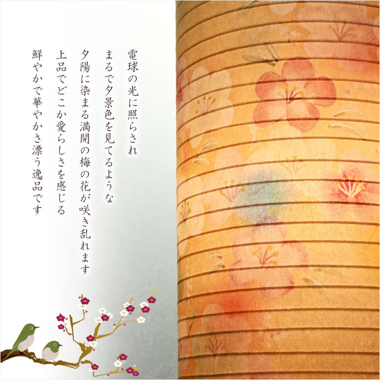 画像3: お盆提灯【現代調八女提灯：梅郷（うめさと）水玉回転筒付コンセントタイプ】モダンな盆提灯　霊前灯　お盆飾り　和照灯　ちょうちん　新盆　初盆　お盆　お彼岸　迎え火　送り火　盆棚　行灯　仏壇　仏具　送料無料