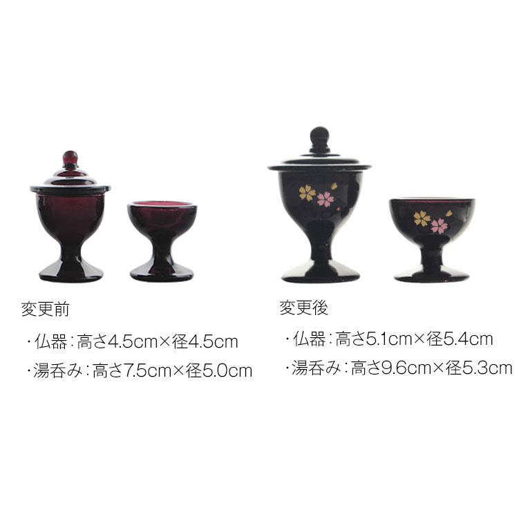画像4: あんしんのＬＥＤ線香・ローソク付【ガラス製５具足セット　彩雛（あやひな） ワイン】仏壇・仏具　送料無料