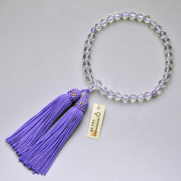 画像: 仏壇供養に不可欠：京都数珠製造卸組合・女性用・京カット・紫雲仕立
